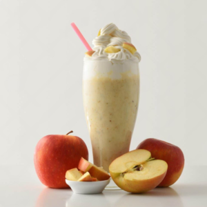 Apple Milkshake With Ice Cream
