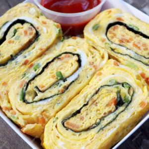 Double Egg Schezwan Roll